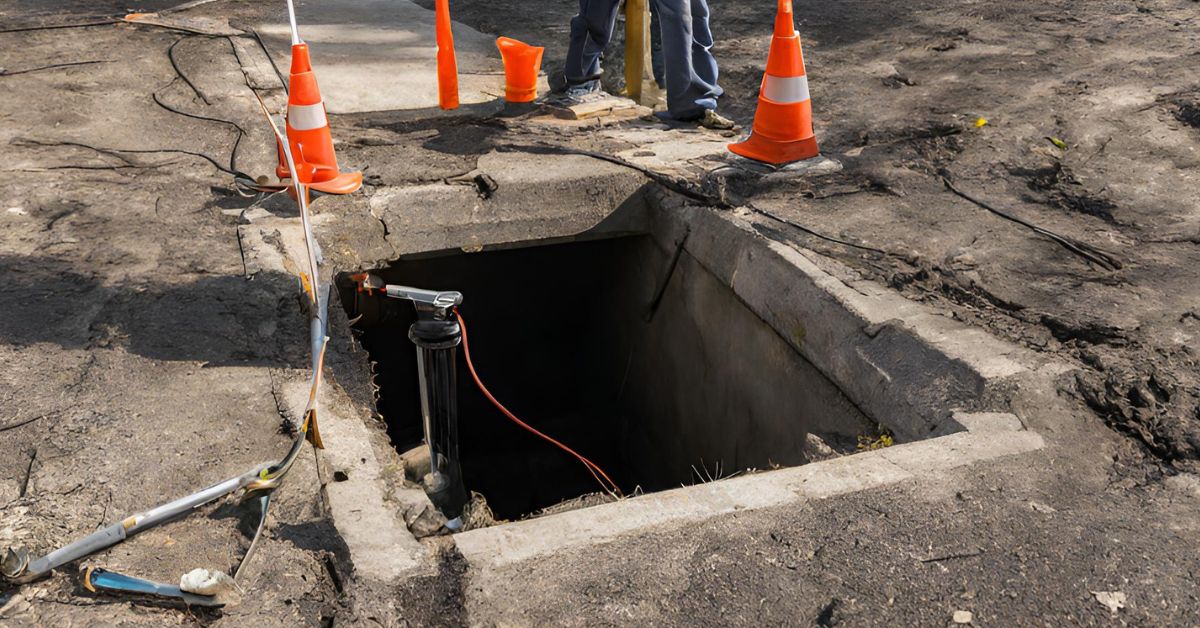 a picture of a drain survey test